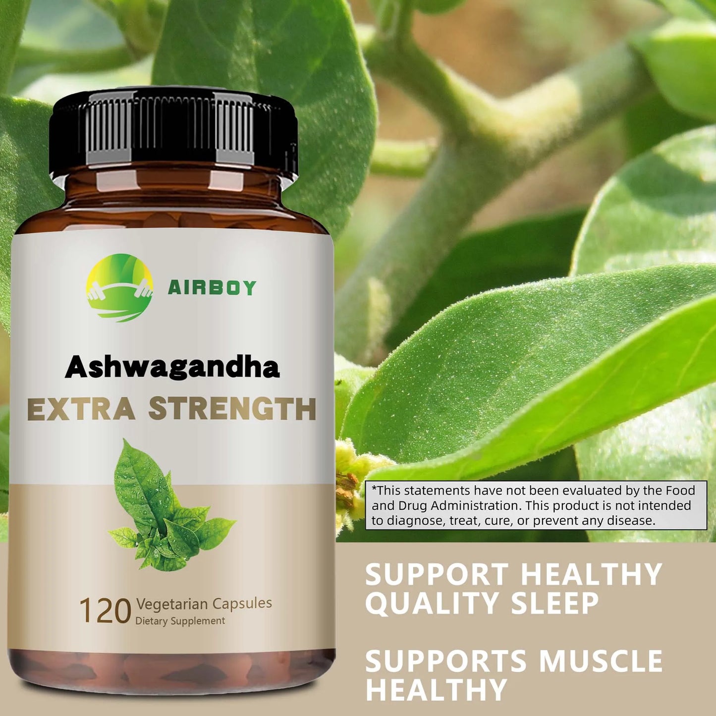(Copy) Ashwagandha Capsules – Stress Relief, Energy & Focus Support | Natural Sleep Aid & Brain Booster – 120 Vegan Capsules