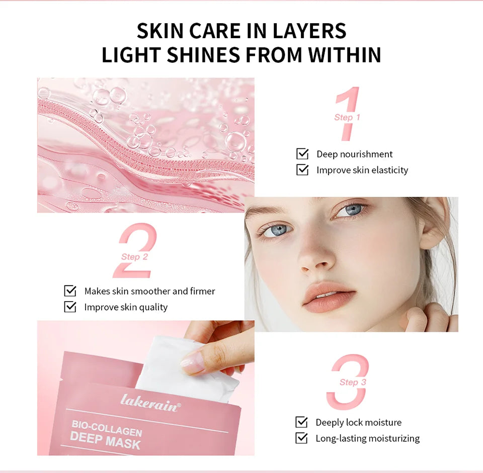 Bio-Collagen Deep Hydrogel Mask – Overnight Firming & Hydrating Facial Treatment for Radiant, Poreless Skin