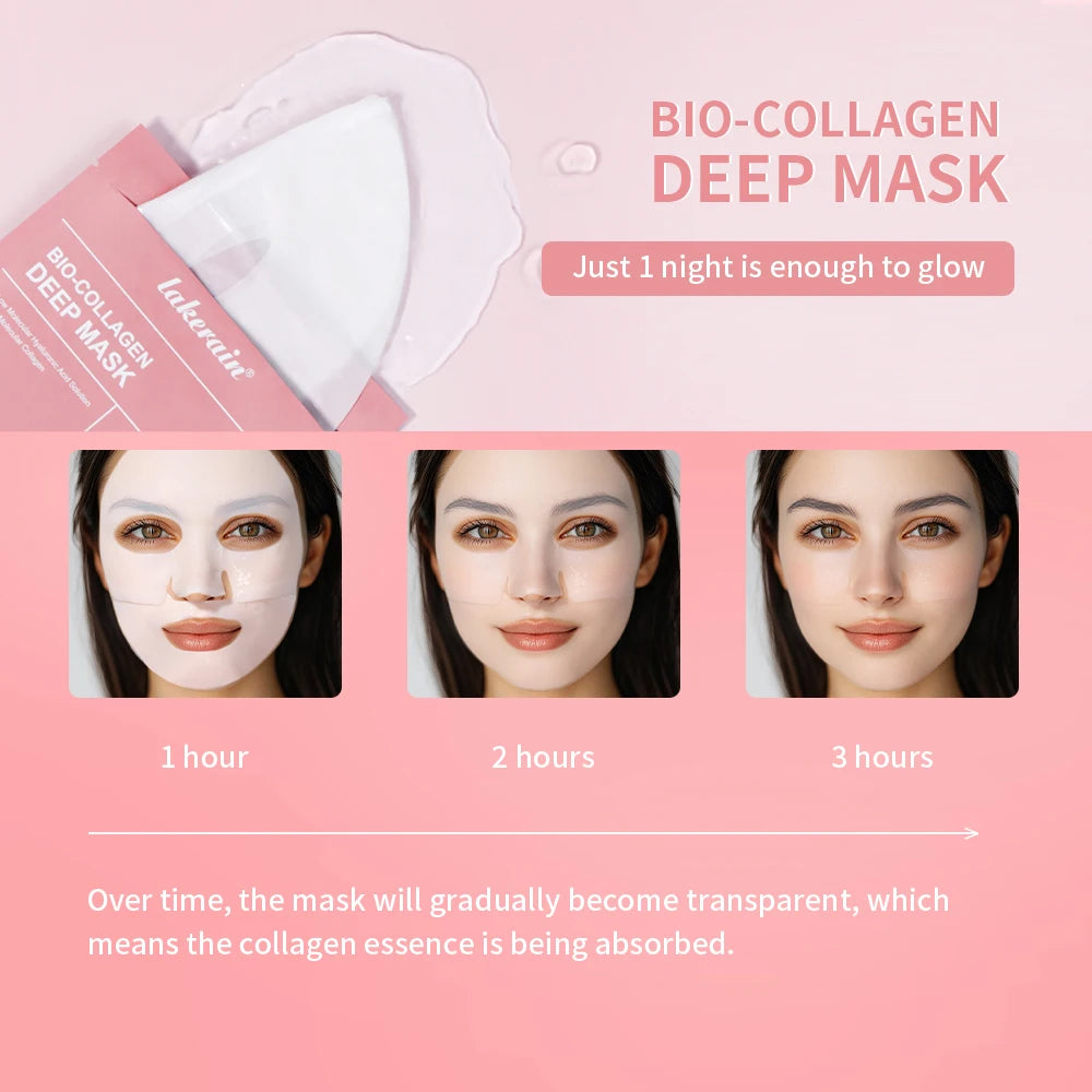 Bio-Collagen Deep Hydrogel Mask – Overnight Firming & Hydrating Facial Treatment for Radiant, Poreless Skin