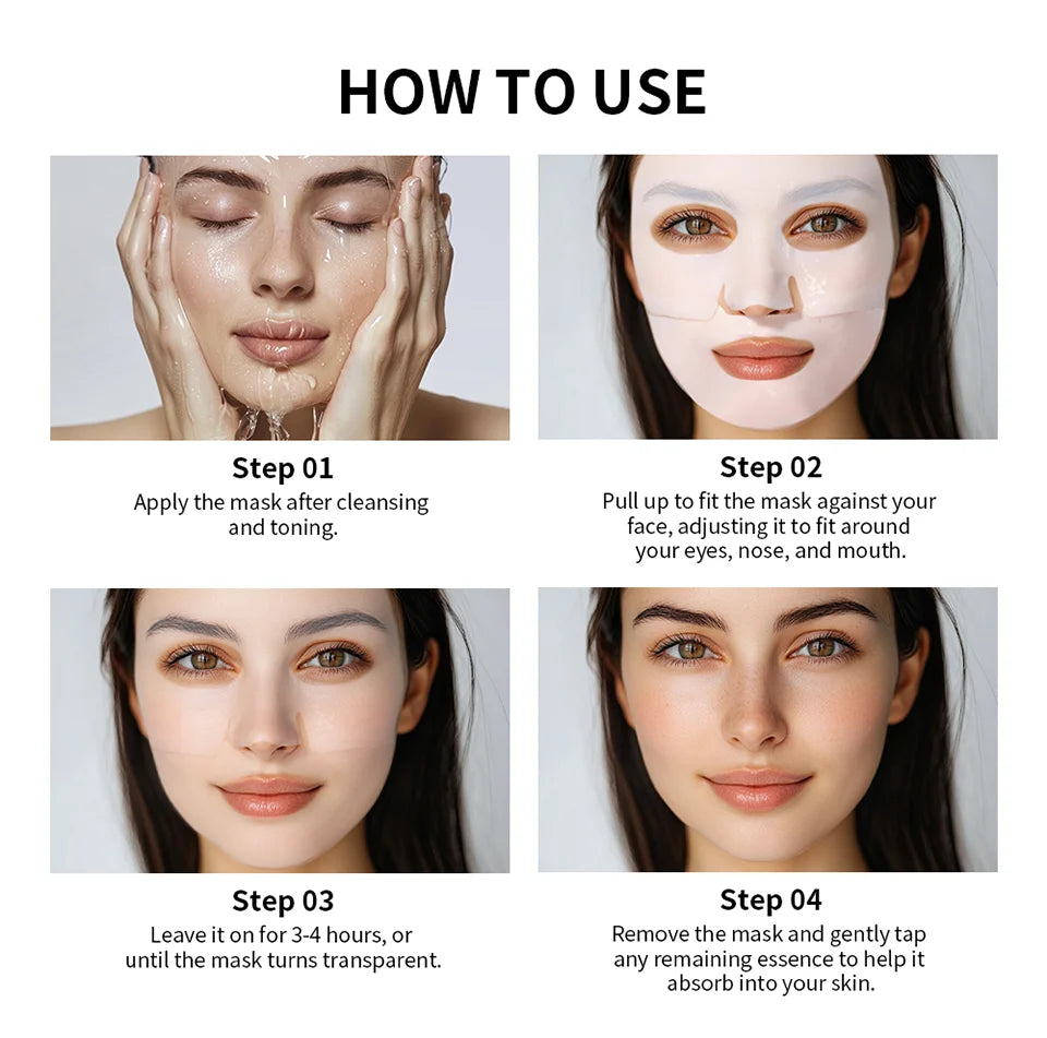 Bio-Collagen Deep Hydrogel Mask – Overnight Firming & Hydrating Facial Treatment for Radiant, Poreless Skin