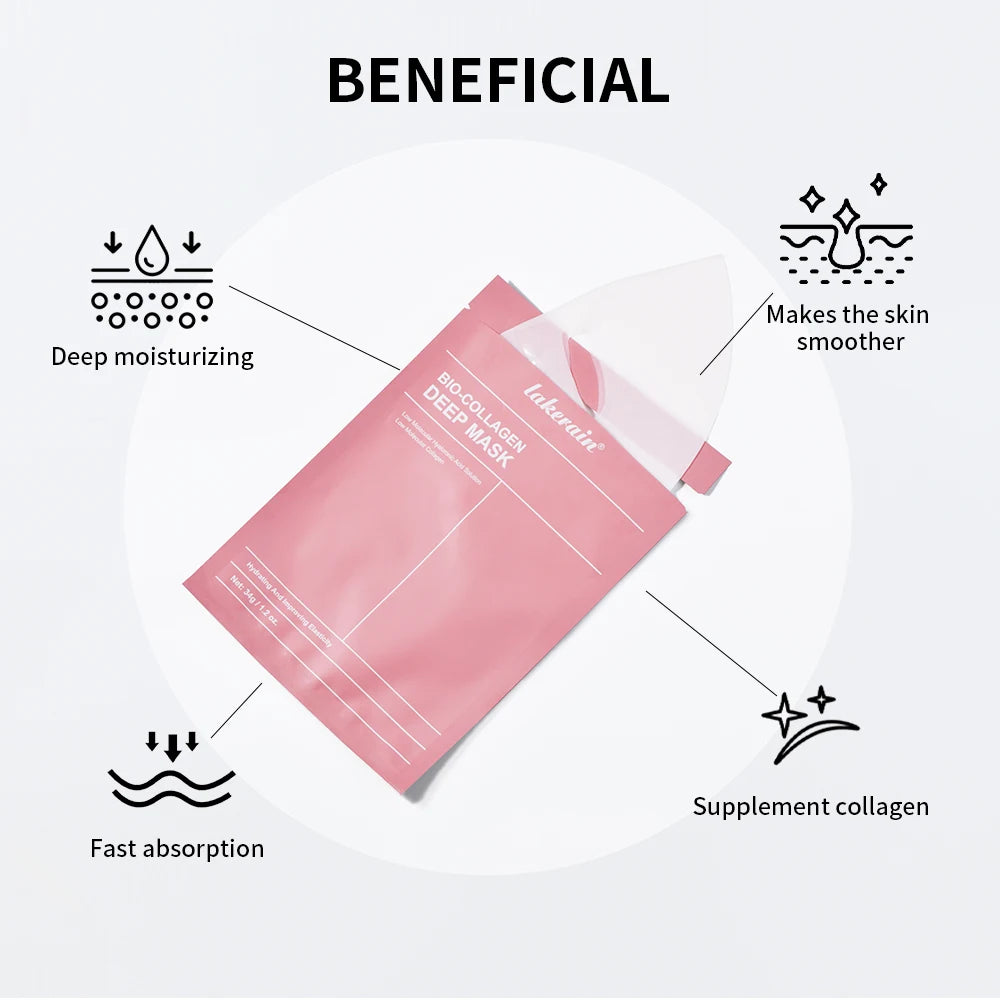 Bio-Collagen Deep Hydrogel Mask – Overnight Firming & Hydrating Facial Treatment for Radiant, Poreless Skin