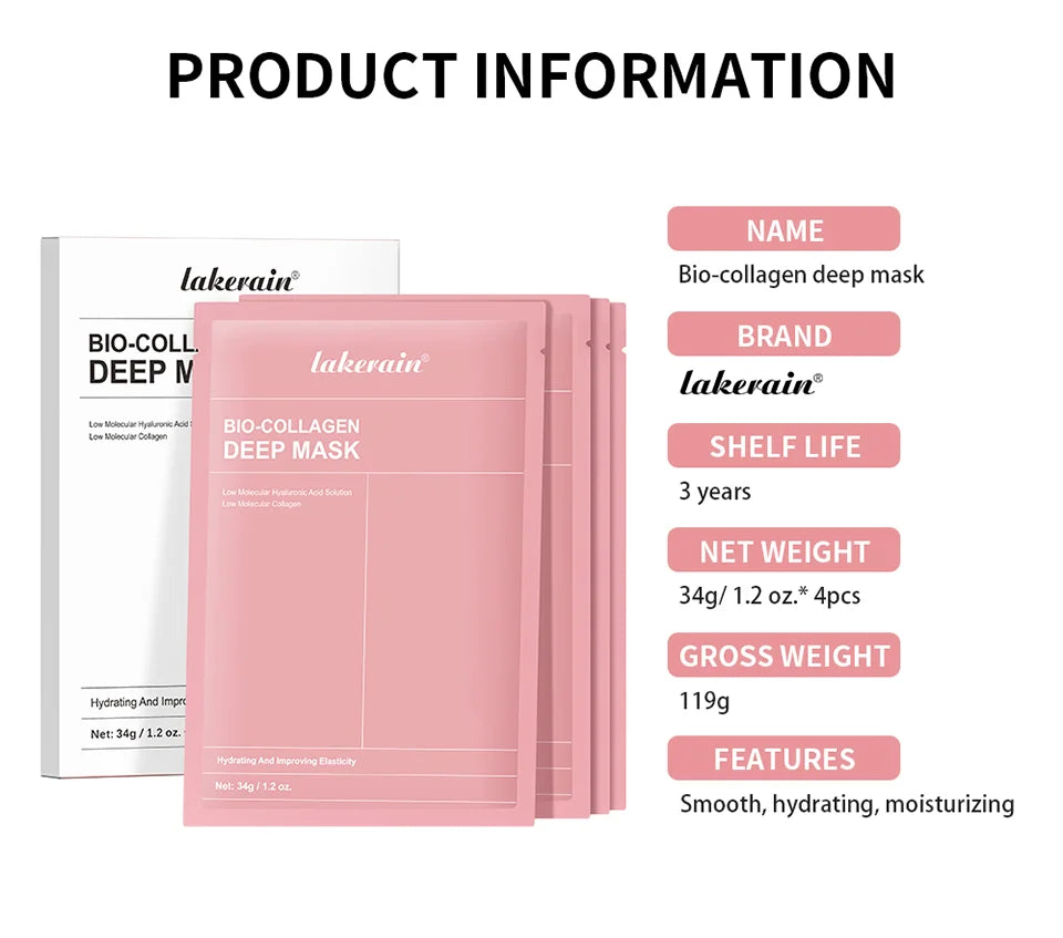 Bio-Collagen Deep Hydrogel Mask – Overnight Firming & Hydrating Facial Treatment for Radiant, Poreless Skin