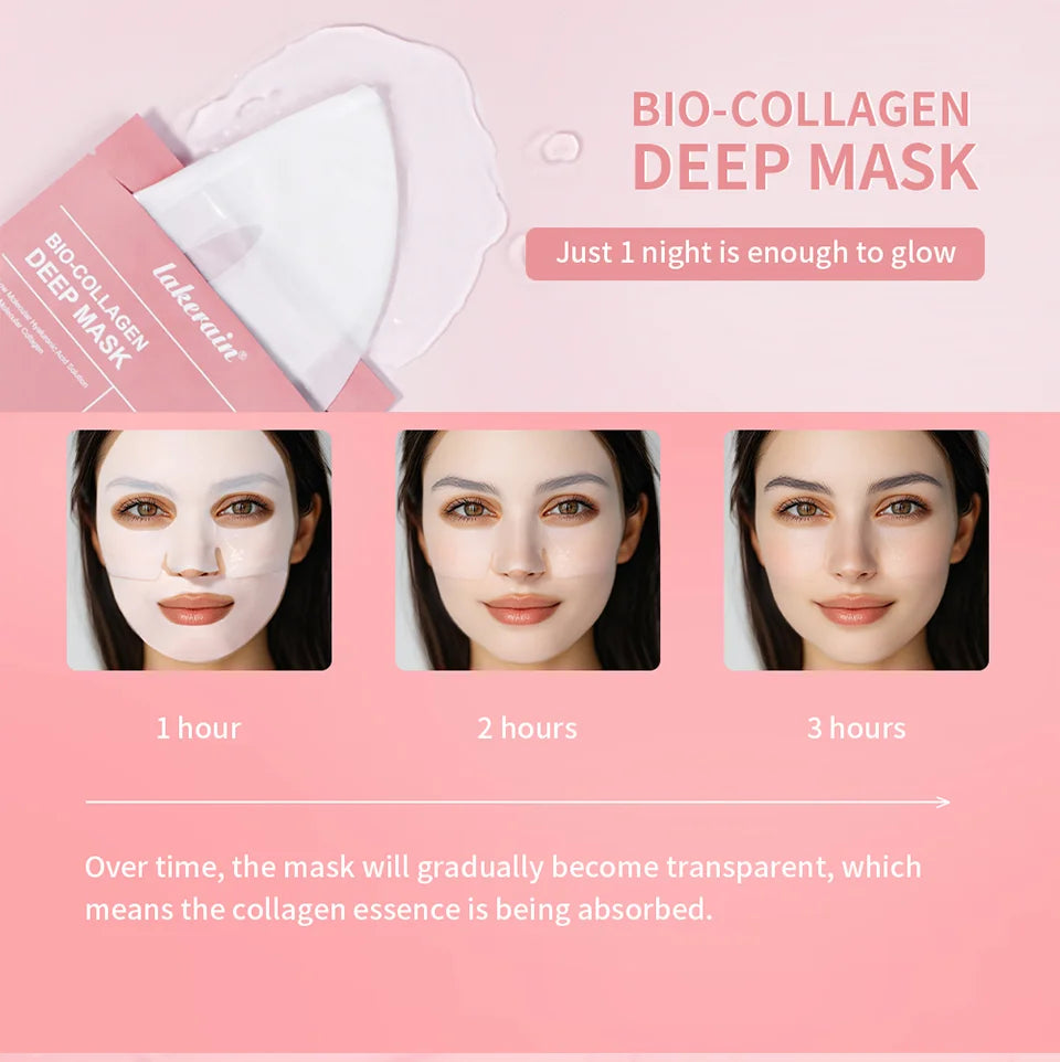 Bio-Collagen Deep Hydrogel Mask – Overnight Firming & Hydrating Facial Treatment for Radiant, Poreless Skin