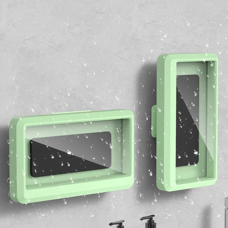 Universal Waterproof Shower Phone Holder – Anti-Fog Wall Mount Case for Bathroom Use | Touch Screen Compatible