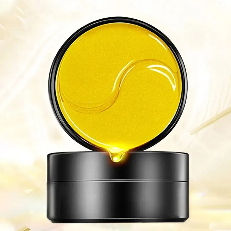 REAROYA 24K Gold Collagen Eye Mask – 60pcs Hydrating & Anti-Aging Patches for Dark Circles & Puffiness