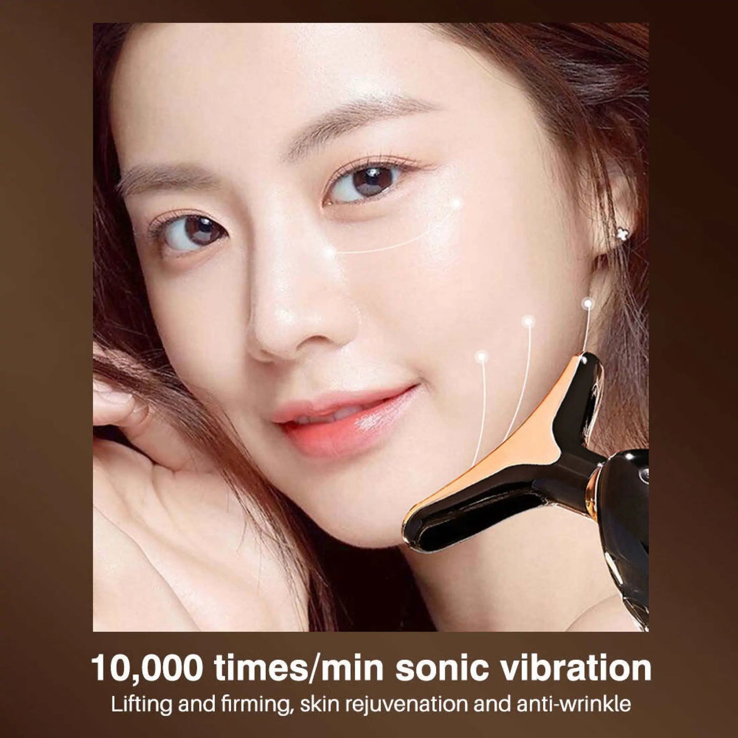 3-in-1 Microcurrent Face Massager – Neck, Facial &amp; Eye Rejuvenation | Anti-Aging Beauty Tool