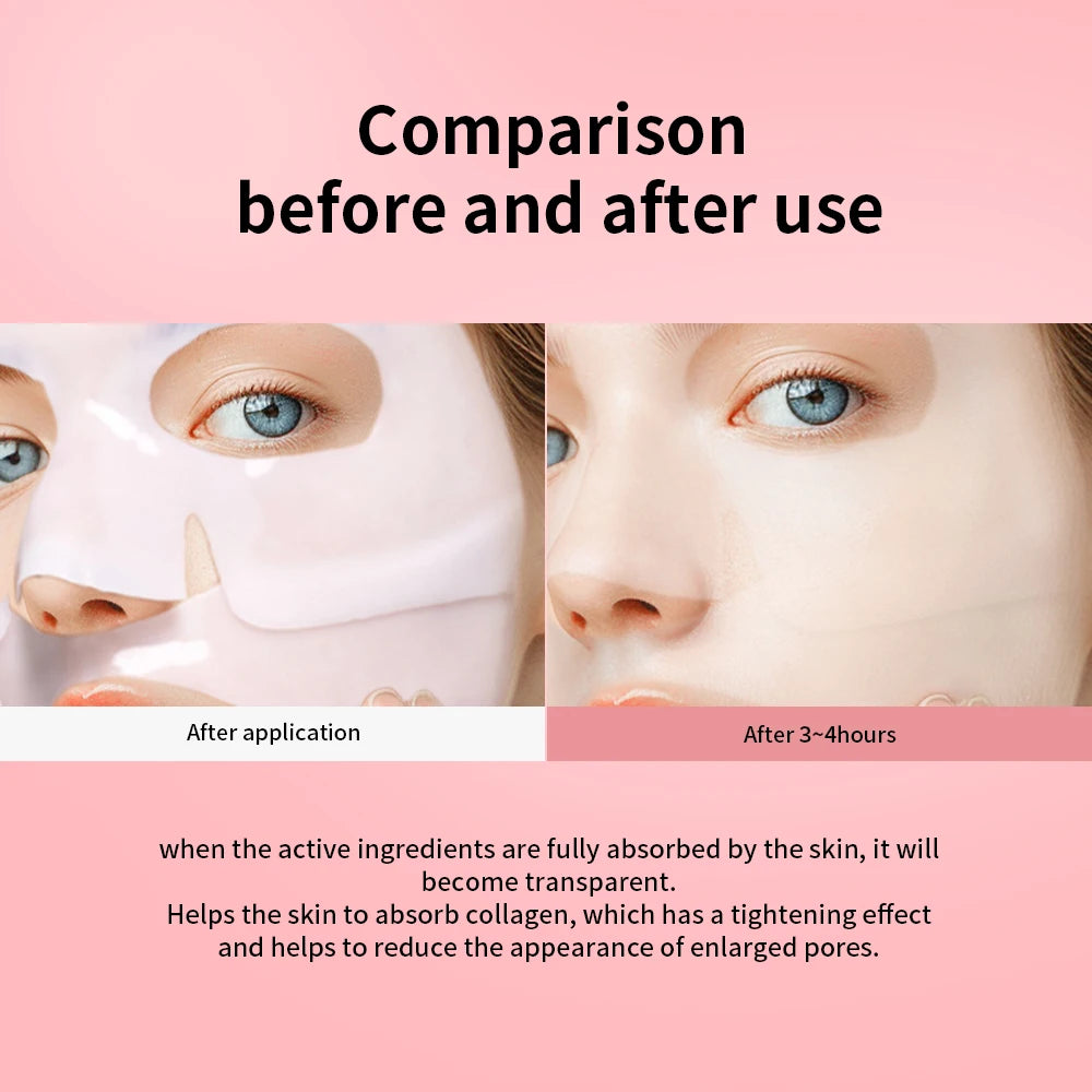 Bio-Collagen Deep Hydrogel Mask – Overnight Firming & Hydrating Facial Treatment for Radiant, Poreless Skin