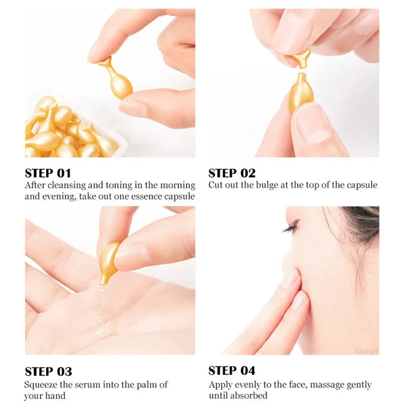 SAKSRAAR Hyaluronic Acid Capsules Serum – Anti-Aging, Acne Spot Remover & Skin Brightening Face Serum