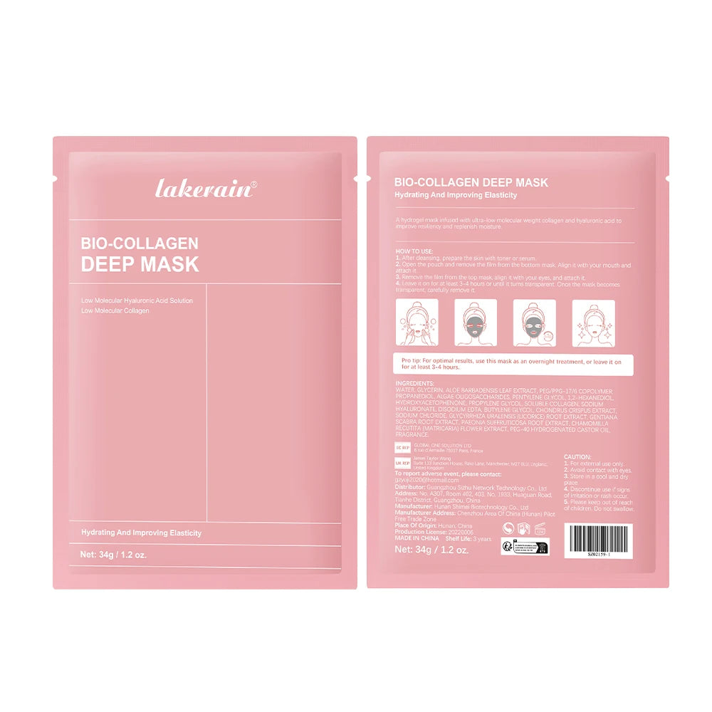 Bio-Collagen Deep Hydrogel Mask – Overnight Firming & Hydrating Facial Treatment for Radiant, Poreless Skin